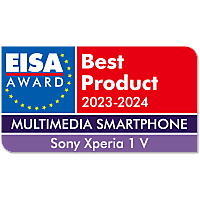 Snímek loga ocenění EISA za nejlepší produkt v letech 2023–2024