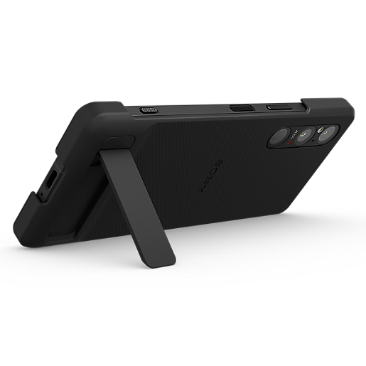 Style Cover with Stand for Xperia 1 V | Comfortable grip for shooting videos and photos