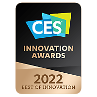 CES® 2022 最佳創新獎得獎人標誌圖。