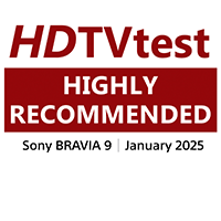 HDTVTest 的 BRAVIA 9「極力推薦」徽章標誌。