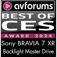 Logo of Best of CES Award 2024 for Sony BRAVIA 7 XR Backlight Master Drive