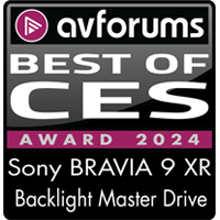 Logo of Best of CES Award 2024 for Sony BRAVIA 9 XR Backlight Master Drive