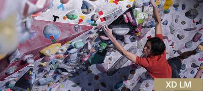 Example image of a man bouldering