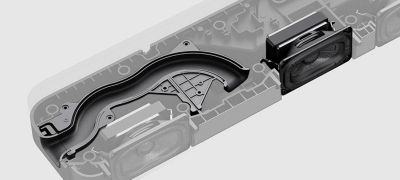 Subwoofer integrado y conducto para graves profundos