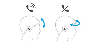 Control earbuds with head gestures