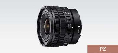 Front view of power zoom-capable lens