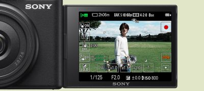 Sony ZV-1F Vlogging Camera (Black) (ZV1F/B) + Case + 64GB Card + Card  Reader + Flex Tripod + Memory Wallet + Cap Keeper + Cleaning Kit (Renewed)