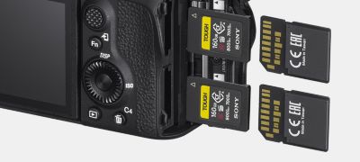 Two CFexpress Type A compatible media slots