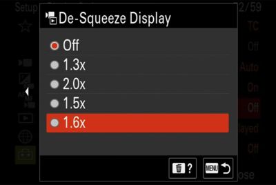 Bildschirm mit Entzerr-Display-Einstellungen