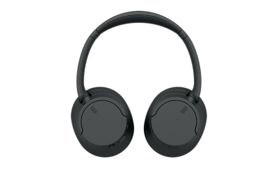 Изображение черных наушников Sony WH-CH720 на белом фоне