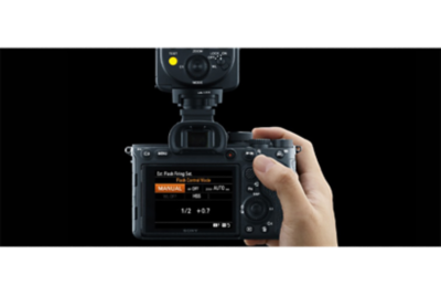 User Interface controlling flash from a compatible camera