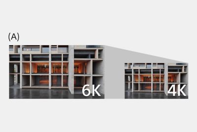 Hình minh họa giải thích rằng ZV-1 sử dụng dữ liệu tương đương 6K để sản xuất video 4K