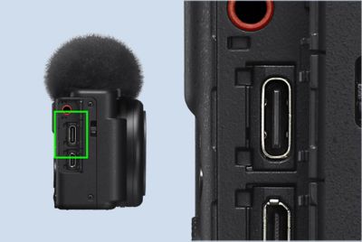 Close-up of USB-C port