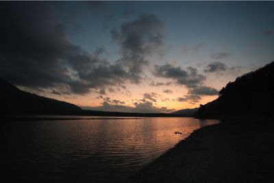 Image of a sunset over a body of water