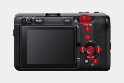 Slika nastavljivih gumbov na zgornji plošči fotoaparata FX3
