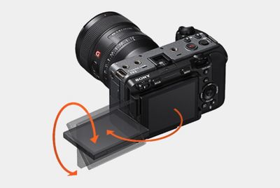 ภาพของการเปิดจอภาพ LCD แบบปรับมุมได้ในแนวนอน