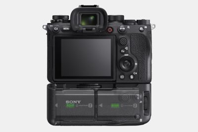 Vista posterior de la cámara con dos baterías de la serie Z