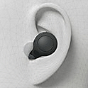 Image of a WF-C700N Wireless Noise Cancelling headphone in a computer-generated ear
