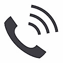 Image of a phone icon with 3 curved lines