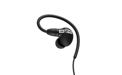 Side view of INZONE E9 in-ear gaming headphones