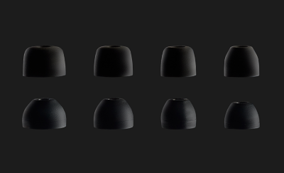 Image of INZONE E9's multiple earpiece choices in different sizes.