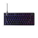Top view of INZONE KBD-H75 gaming keyboard with RGB backlighting