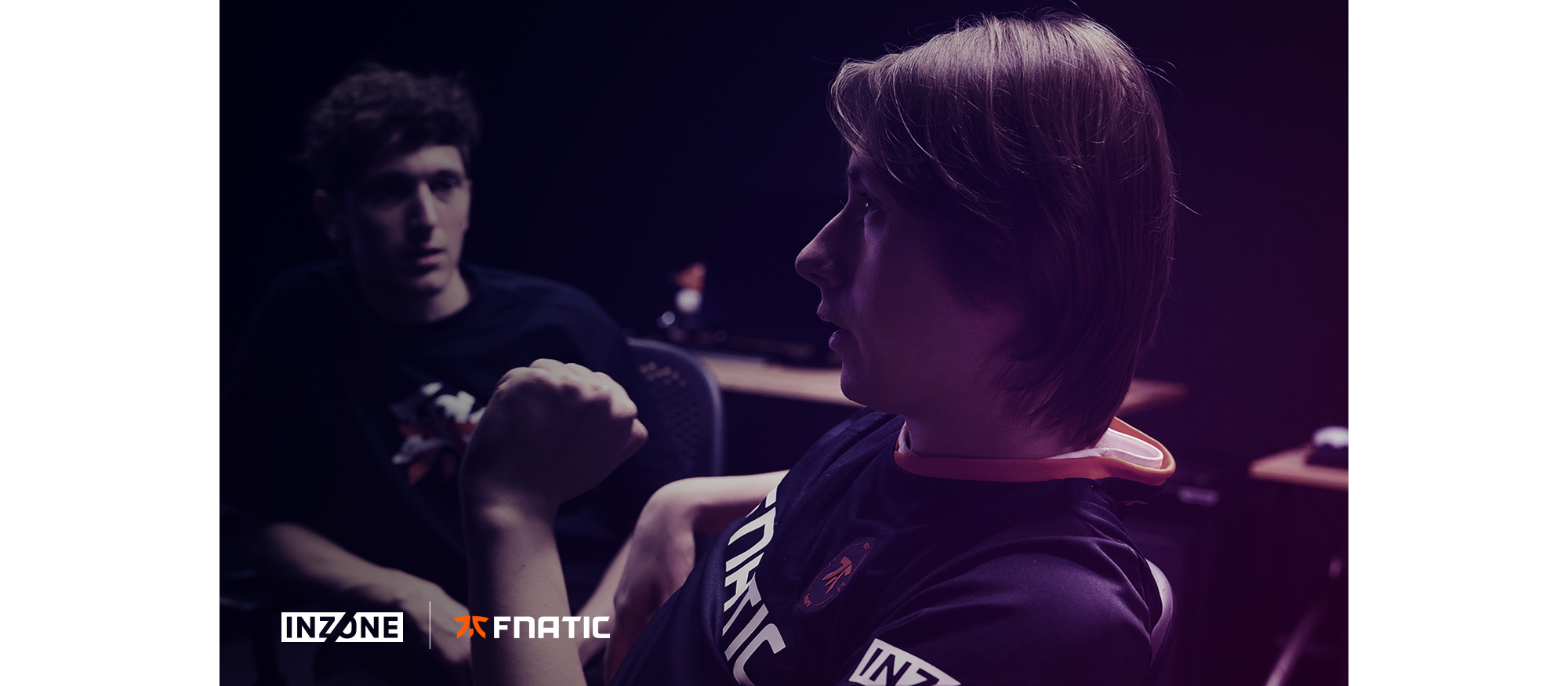 Fnatic esports players using Sony INZONE gaming mousepads