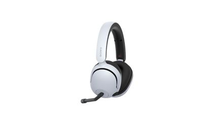 Verschiedene Bilder der weißen Kopfhörer INZONE H5 aus unterschiedlichen Blickwinkeln