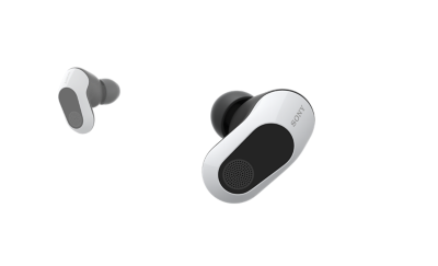 Various images of the INZONE Buds headphones shot at different angles