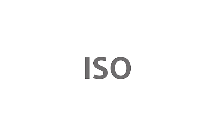Ícono gris de ISO