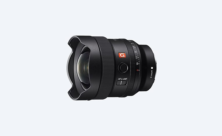 Zijaanzicht van de SEL14F18GM lens van Sony
