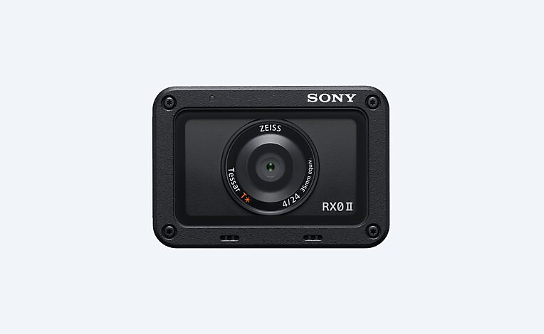 Vista frontal da câmara Sony DSC-RX0M2