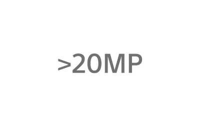 המילים "‎>20MP" באפור על רק לבן.