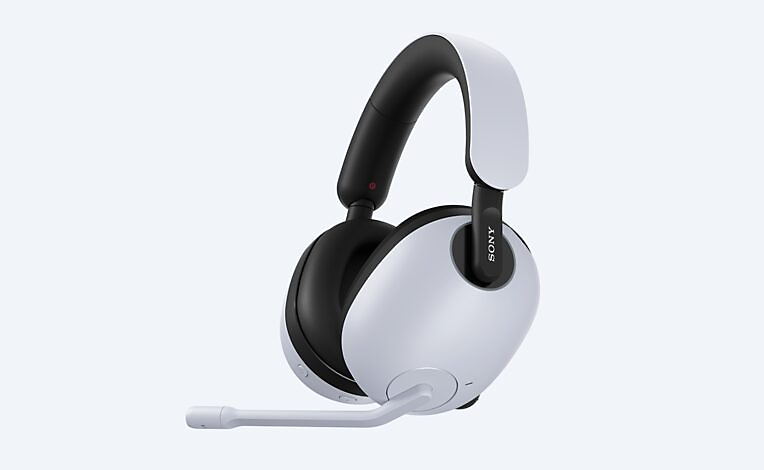 Black and white Sony headset