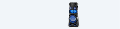 Sony high power audio system on blue background