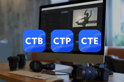 There are a desktop PC and camera on the desk, and the screen being edited with Catalyst is displayed