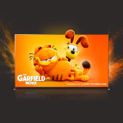 Sony-Fernseher, der einen Film aus der Sony Pictures Core Collection zeigt