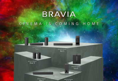 New 2026 BRAVIA Theatres, with colorful RGB.