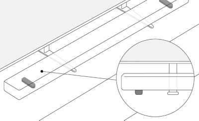 Téléviseur BRAVIA avec un pied de barre de son positionné au-dessus du socle pour un style élégant et épuré.
