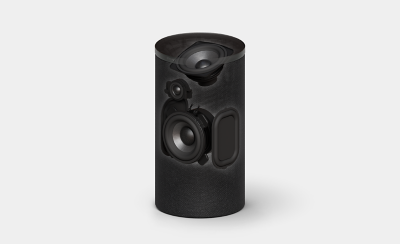 BRAVIA Theatre Rear 9 with visible internal drivers and upward-firing speaker