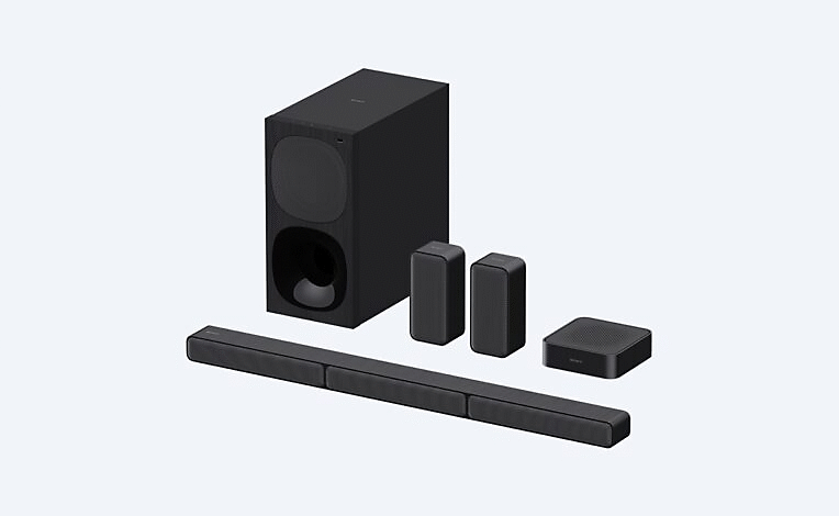 Soundbar HT-S40R nera e speaker posteriori