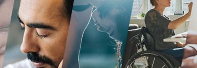  Images of 6 people showing different activities and hobbies