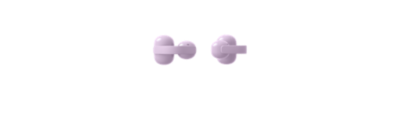 A pair of lacender Sony LinkBuds Clip Truly Wireless earbuds 