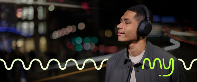 Banner of a man wearing headphones