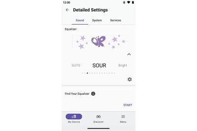 Equaliser adjusting UI of SOUR