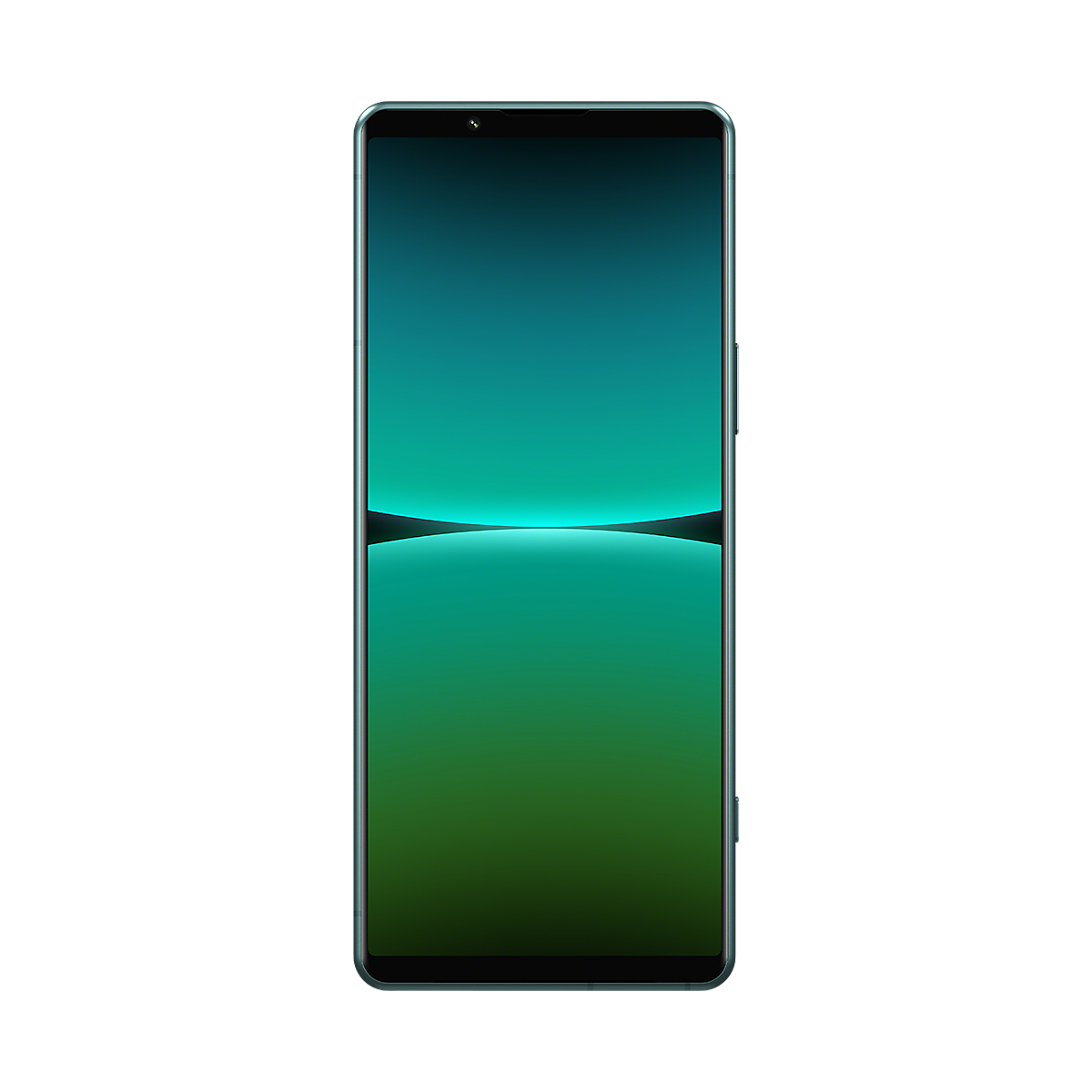 Pohled zepředu na smartphone Xperia 5 IV v zelené barvě