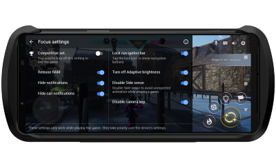 Xperia 1 IV Gaming Edition displaying UI for Focus settings