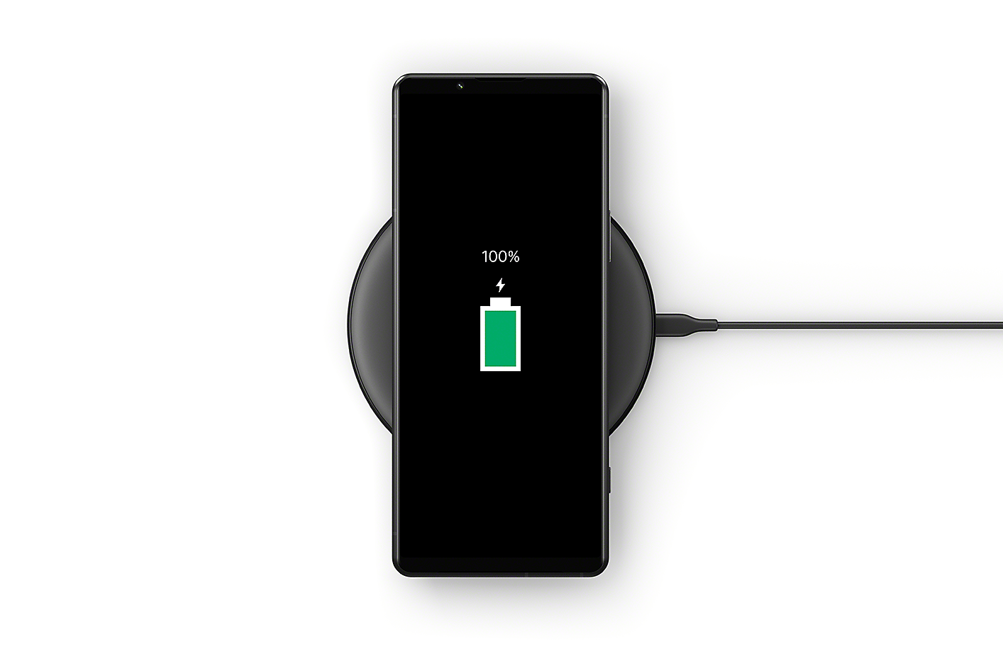 Xperia 5 IV on a wireless charger