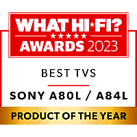 Лого за наградата за производ на годината од What Hi-Fi