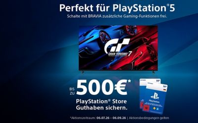 Sony-Fernseher, auf dem das Spiel „Gran Turismo® 7“ für PlayStation läuft